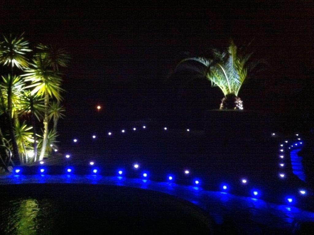 Illumination de la terrasse la nuit
